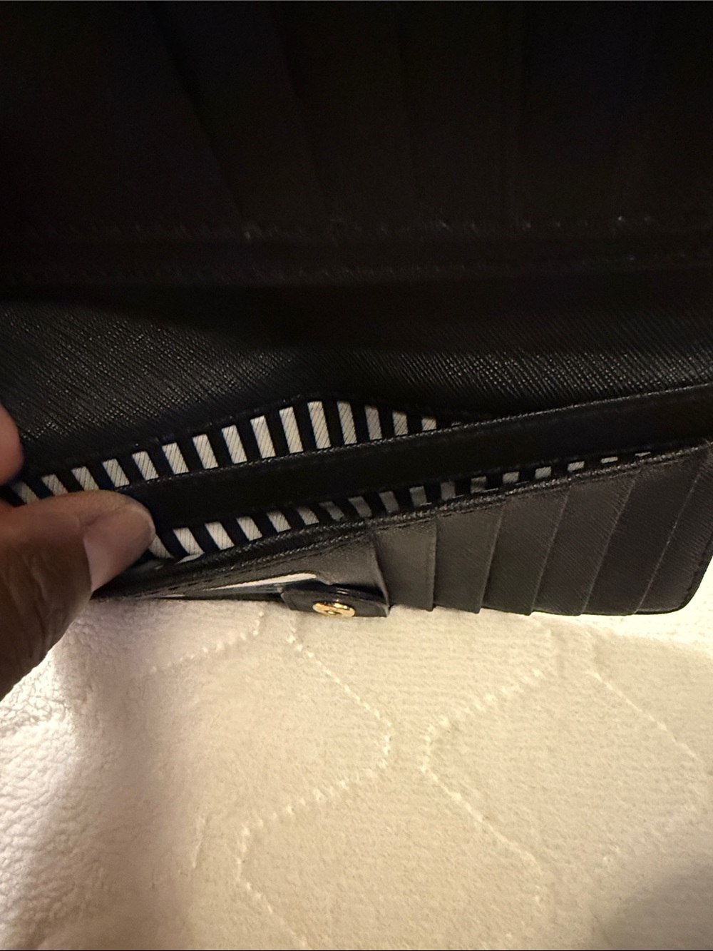 kate spade Black Wallet with Gold Logo - Picture 6 of 8
